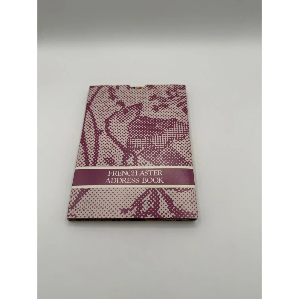 Vintage‎ 1986 Avon French Aster Address Book Floral Print with Pencil & Slipcase